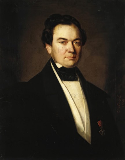 Portrait of Rudolf Hermann, 1850. Creator: Carl Johann Lasch.