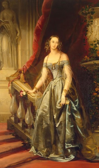 Portrait of Grand Princess Olga Nikolayevna (1822-1892), 1841. Creator: Christina Robertson.