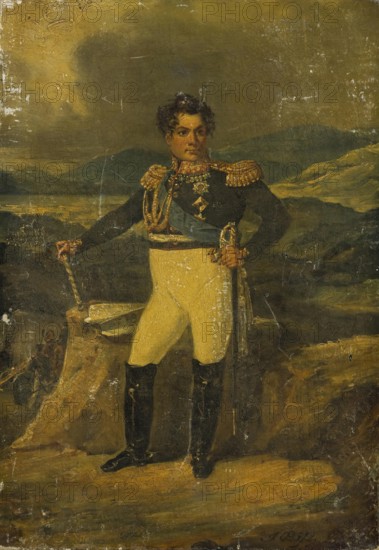 Portrait of Field-Marshal Johann Karl Friedrich Anton von Diebitsch, 1835. Creator: Francois Nicolas Riss.