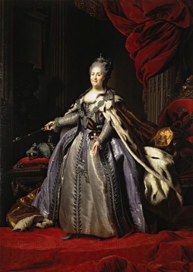 Portrait of Catherine II (copy), 1780. Creator: Unknown.