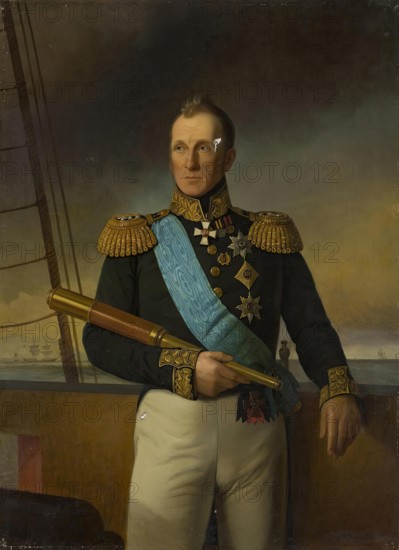 Portrait of Admiral Alexei Greig, 1877. Creator: Georg von Bothmann.