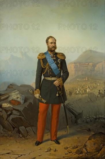 Portrait of Field-Marshal Prince Alexander Baryatinsky, 1869. Creator: Georg von Bothmann.