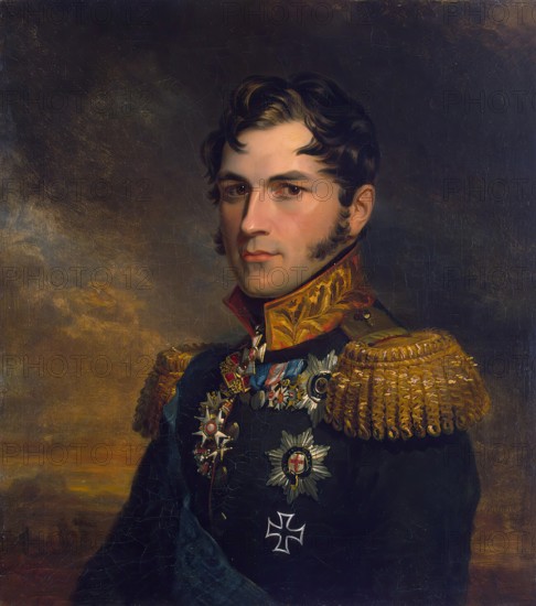 Portrait of Leopold, Prince of Saxe-Coburg (1790-1865), 1822. Creator: George Dawe.