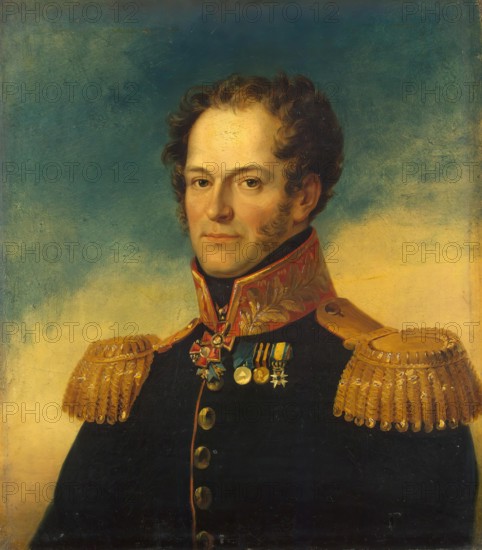 Portrait of Mikhail N. Matsnev (1785-1842), 1824. Creators: George Dawe, Workshop of George Dawe.