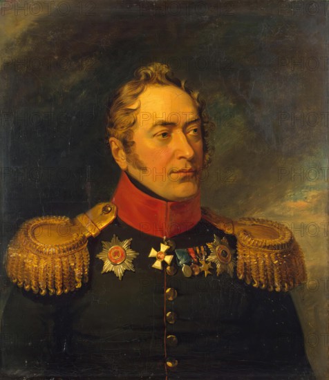 Portrait of Nikolai N. Khovansky (1777-1837), 1822. Creators: George Dawe, Workshop of George Dawe.