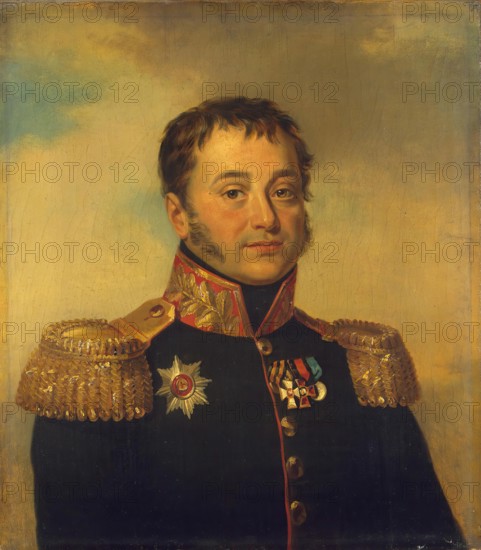 Portrait of Pyotr V. Denisyev (1766-1849), 1823. Creators: George Dawe, Workshop of George Dawe.