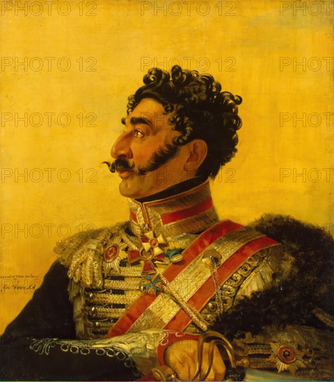 Portrait of Valerian G. Madatov (1782-1829), 1822. Creator: George Dawe.