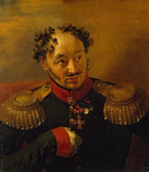 Portrait of Alexander N. Ryleyev (1778-1840) (2nd), 1822. Creators: George Dawe, Workshop of George Dawe.