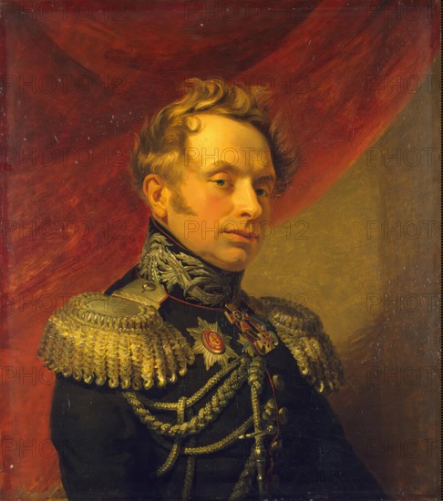 Portrait of Alexander P. Teslev (1778-1847), 1822. Creators: George Dawe, Workshop of George Dawe.