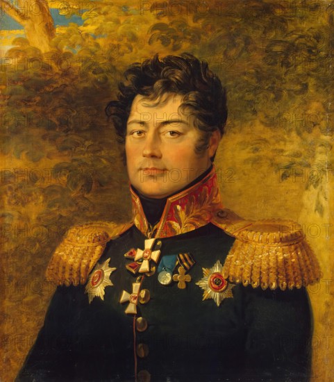 Portrait of Semyon D. Panchulidzev (1767-1817) (2nd), 1823. Creators: George Dawe, Workshop of George Dawe.