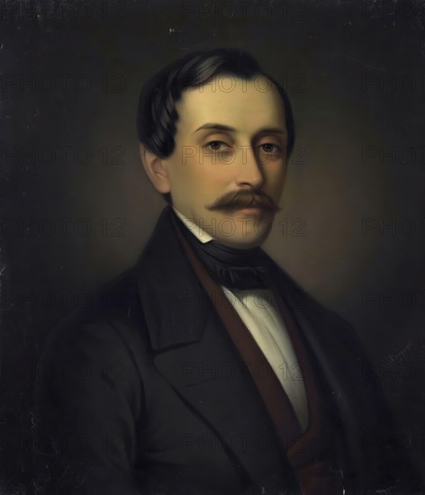 Portrait of Prince Nikolai Yusupov, 1854. Creator: Gerasim Kadunov.