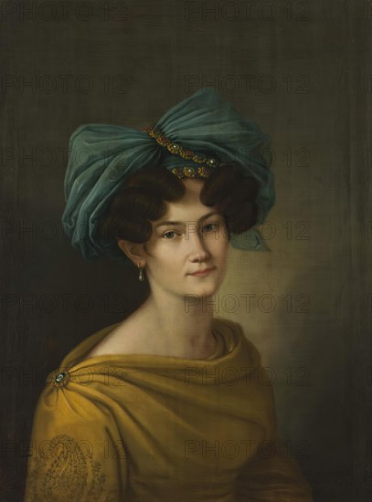 Portrait of Anastasia Vadkovskaya, 1828. Creator: Ivan Shevtzov.