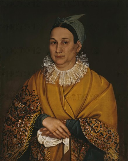 Portrait of a Merchant's Wife, 1836. Creator: Ivan Tarkhanov.