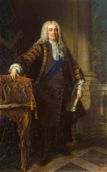 Portrait of Sir Robert Walpole, 1740. Creator: Jean Baptiste van Loo.
