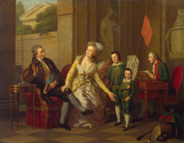 Portrait of the Saltykov Family, 1782. Creator: Friedrich Tischbein.