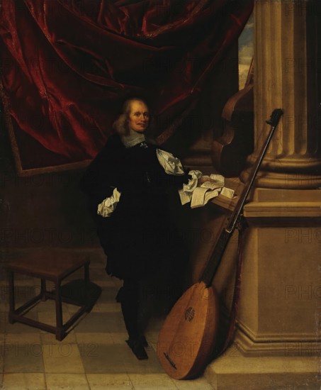 Portrait of a Musician, 1650. Creator: Charles Emanuel Biset.