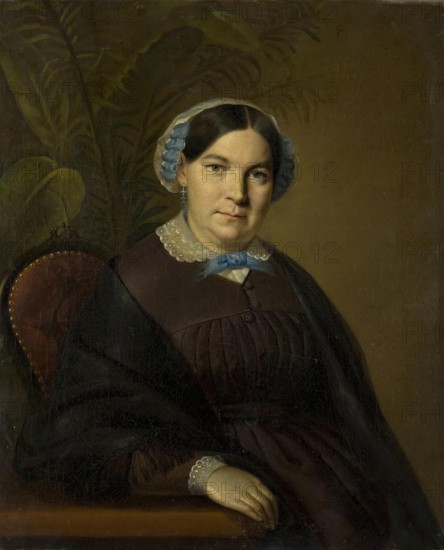 Portrait of an Elderly Woman, 1850. Creator: Konstantin Trutovsky.