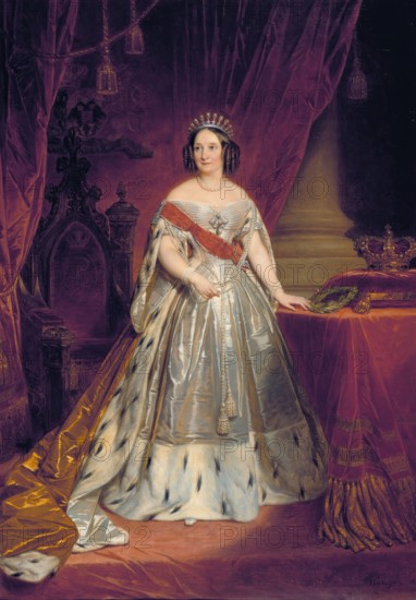 Portrait of Grand Princess Anna Pavlovna, 1850. Creator: Nicaise de Keyser.