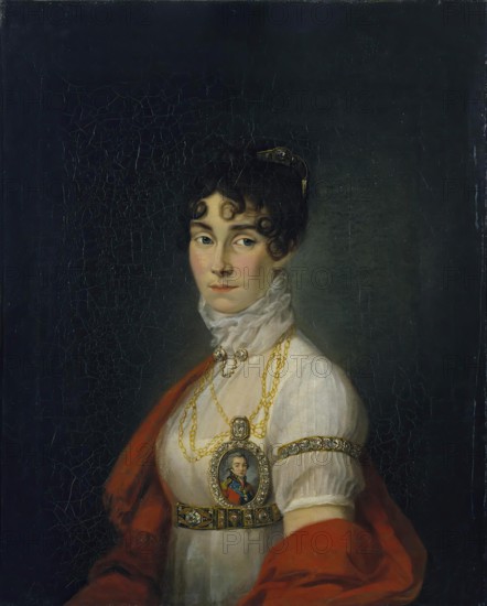 Portrait of Praskovia Kovalyova-Zhemchugova, Countess Sheremeteva (1768-1803), 1805. Creator: Nikolay Argunov.