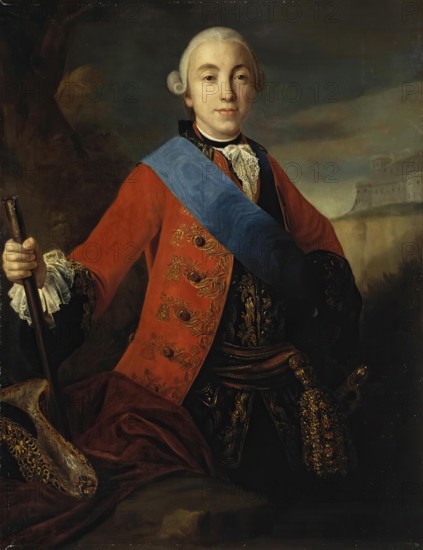 Portrait of Grand Duke Piotr Fiodorovich, 1754. Creator: Unknown.