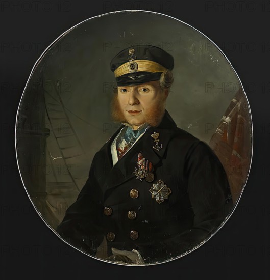 Portrait of an Unknown Man, 1854. Creator: Pyotr Soldatkin.