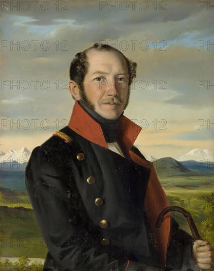 Portrait of the Decembrist N.I. Lorer, 1841. Creator: Robert Schwede.