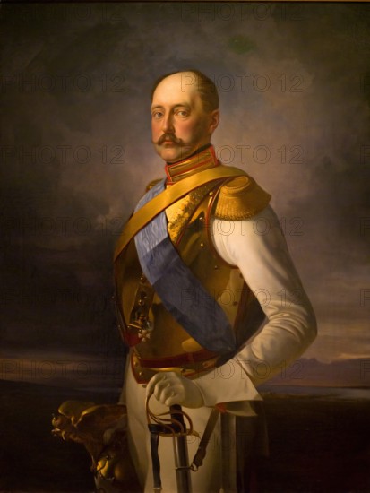 Portrait of Emperor Nicholas I, 1856. Creator: Wladimir Swertschkoff.