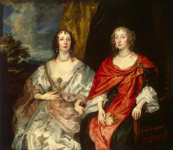 Portrait of Ladies-in-Waiting to Queen Henrietta Maria, 1630. Creator: Anthony van Dyck.