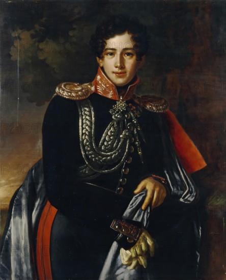 Portrait of Count Nikolai Samoilov, 1825. Creator: Benoît Charles Mitoire.