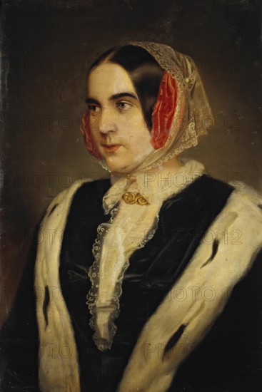 Portrait of Sophie Hermann, 1850. Creator: Carl Johann Lasch.