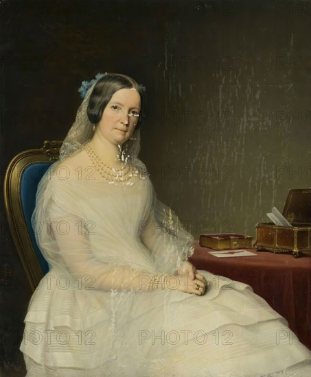 Portrait of Countess Yulia Stroganova, 1848. Creator: Charles Auguste Guillaume Steuben.
