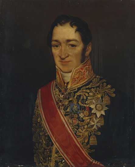 Portrait of the Actual State Councillor Ivan Lazarev, 1844. Creator: Eugene Pluchart.