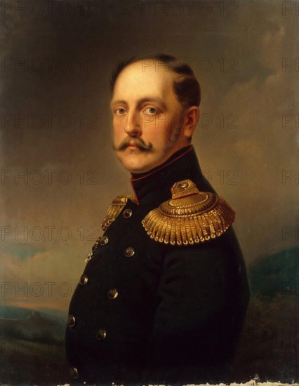 Portrait of Emperor Nicholas I, 1854. Creator: Georg von Bothmann.