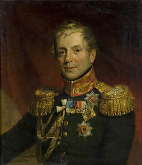 Portrait of Piotr Konovnitsyn (1764-1822), 1821. Creator: George Dawe.