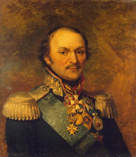 Portrait of Matvey I. Platov (1753-1818) (copy after the 1814 original made in Britain ?), 1822. Creator: George Dawe.