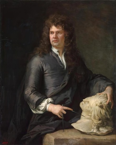 Portrait of Grinling Gibbons, 1685. Creator: Sir Godfrey Kneller.
