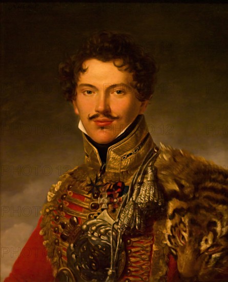 Portrait of P.P. Lachinov, 1821. Creator: Henri-Francois Riesener.