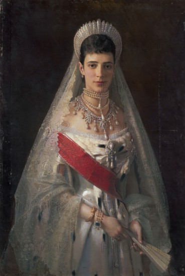 Portrait of Empress Maria Feodorovna, 1881. Creator: Ivan Kramskoy.