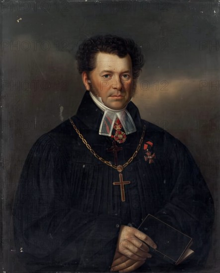 Portrait of Pastor F.T. Reynbott, 1800. Creator: Ivan Ludwig Schultz.