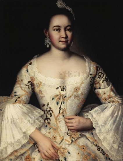 Portrait of S.S. Yakovleva, 1760. Creator: Ivan Vishnyakov.