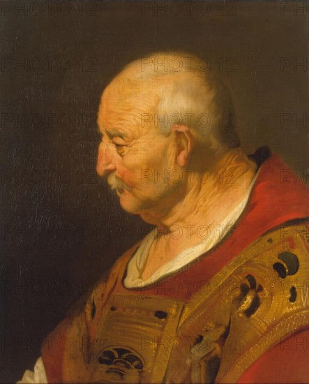 Head of a Bald Old Man in Profile, 1635. Creator: Jacob Adriaensz. Backer.