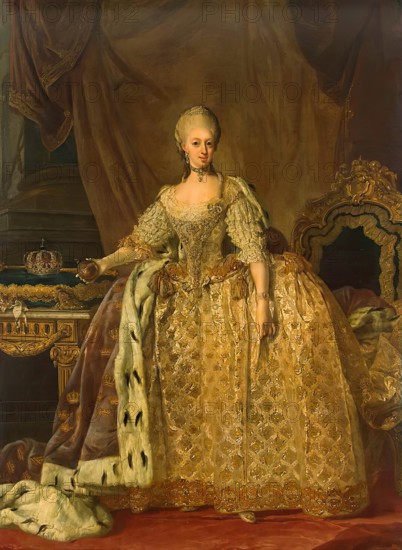Portrait of Queen Sophie-Magdalene, 1773. Creator: Lorens Pasch the Younger.