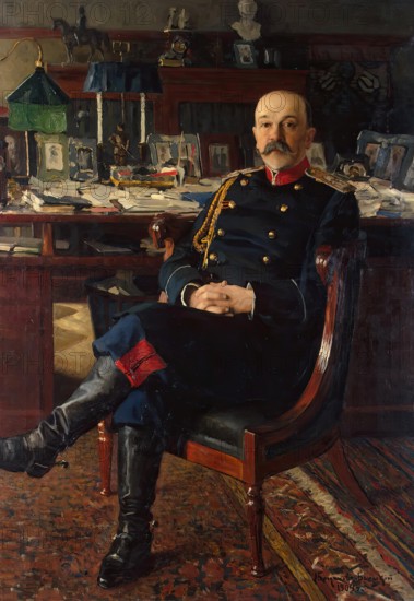 Portrait of Adjutant-General P. P. Gesse, 1904. Creator: Nikolaj Petrovic Bogdanov-Bel'skij.