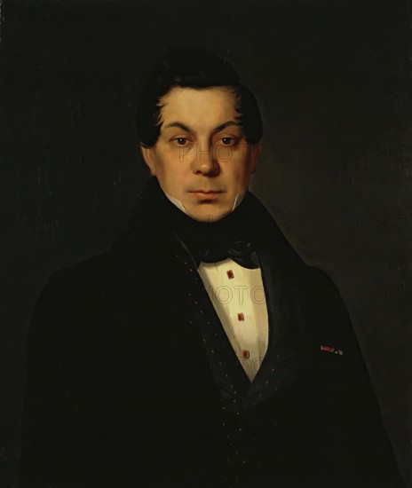 Portrait of the Merchant Ivan Zhadimerovsky, 1840. Creator: Pyotr Zakharov.