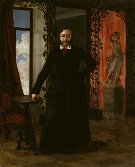 Portrait of a Military Retiree, 1840. Creator: Pyotr Zakharov.