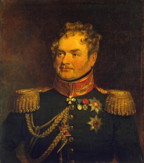 Portrait of Karl O. (Charles de) Lambert (1772-1843), 1822. Creator: Workshop of George Dawe.