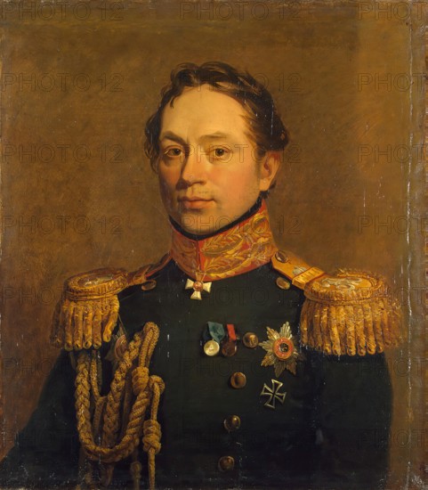 Portrait of Grigory V. Rosen (1782-1841) (1st), 1822. Creator: Workshop of George Dawe.