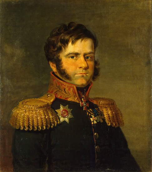 Portrait of Dmitry P. Neverovsky (1771-1813), 1822. Creator: Workshop of George Dawe.
