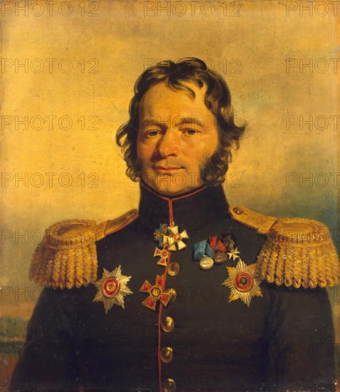 Portrait of Vasily G. Kostenetsky (1769-1831), 1822. Creator: Workshop of George Dawe.