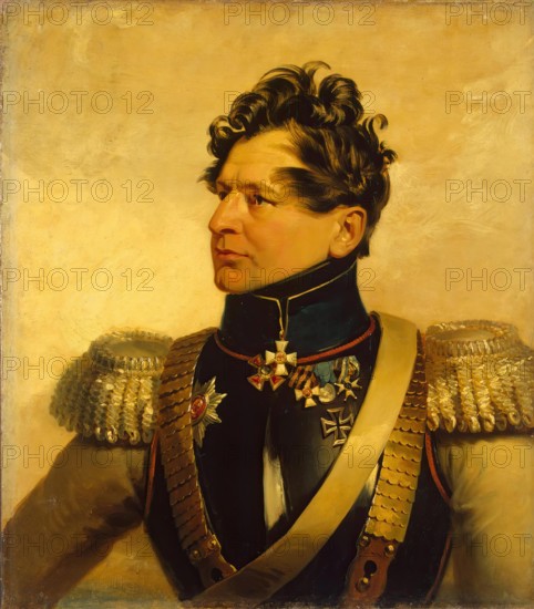 Portrait of Ivan S. Leontyev (1782-1824) (replica of the 1823 portrait), 1822. Creator: Workshop of George Dawe.